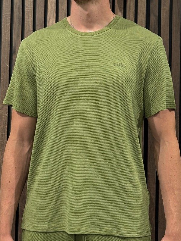 Boss - Rib T-shirt - Groen