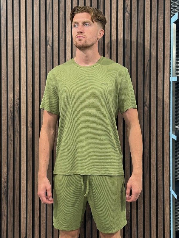 Boss - Rib T-shirt - Groen