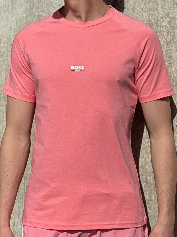 Boss - T-Shirt RN Slim Fit - Roze