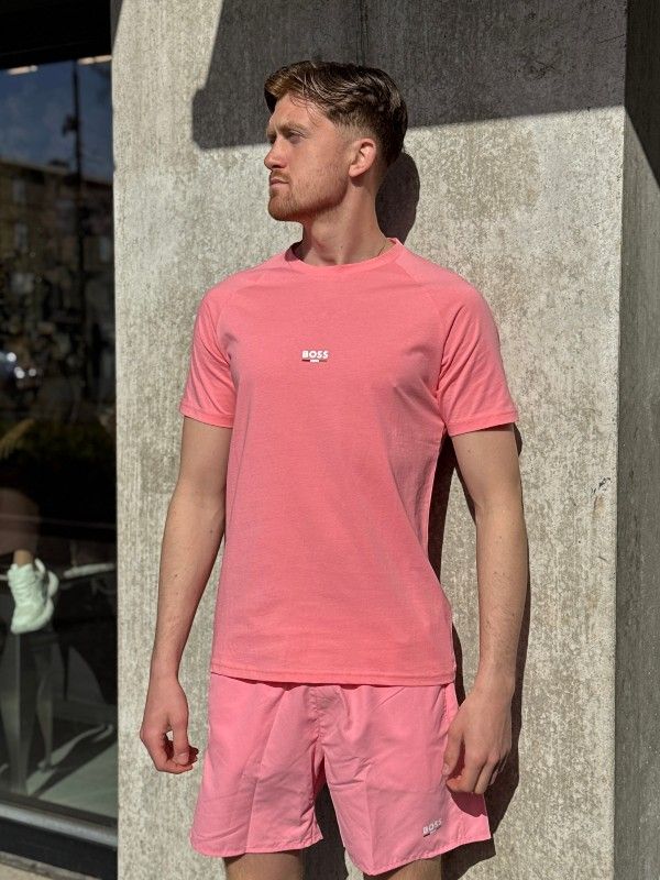 Boss - T-Shirt RN Slim Fit - Roze