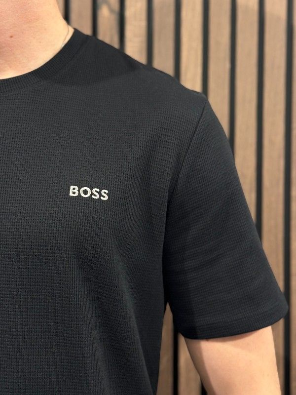 Boss - Waffle T-Shirt - Zwart