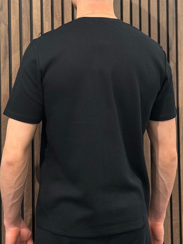 Boss - Waffle T-Shirt - Zwart