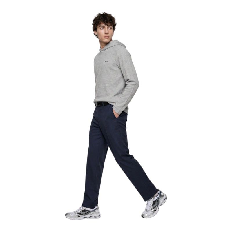 Boss - Waffle LS-Shirt H - Grijs