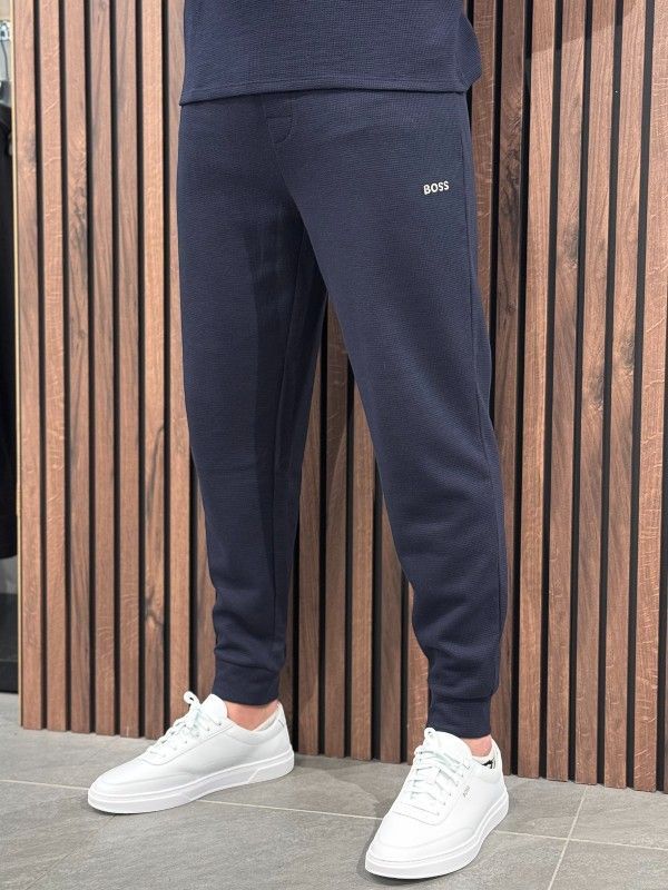Boss - Waffle Pants Cuff - Blauw