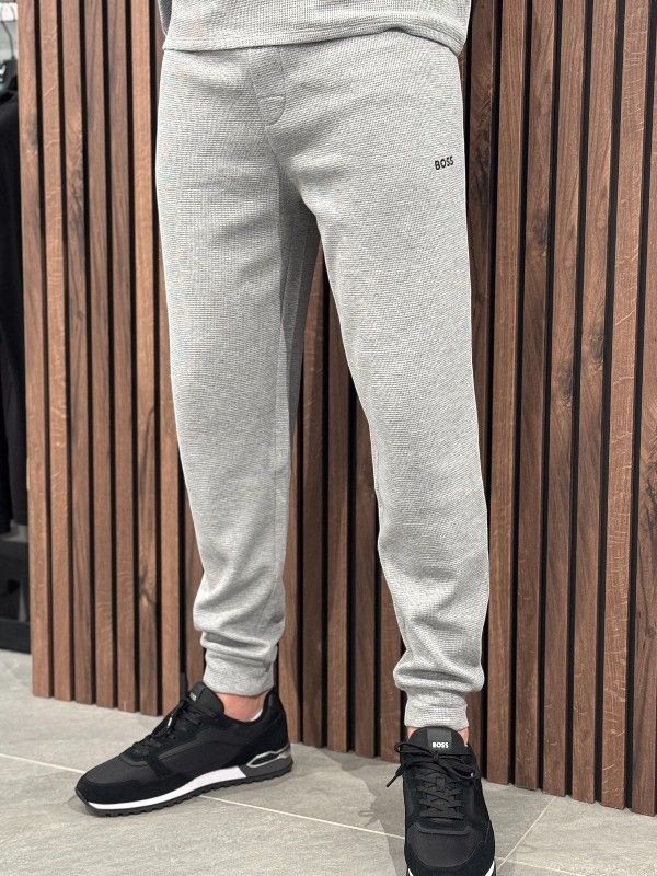Boss - Waffle Pants Cuff - Grijs