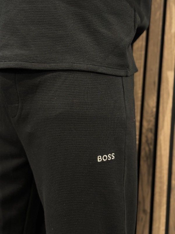 Boss - Waffle Pants Cuff - Zwart