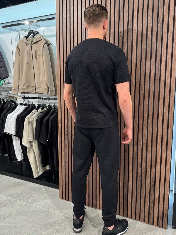 Boss - Waffle Pants Cuff - Zwart
