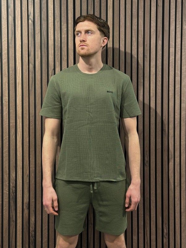 Boss - Waffle Shorts - Groen