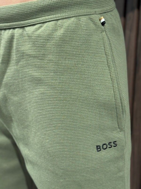 Boss - Waffle Shorts - Groen