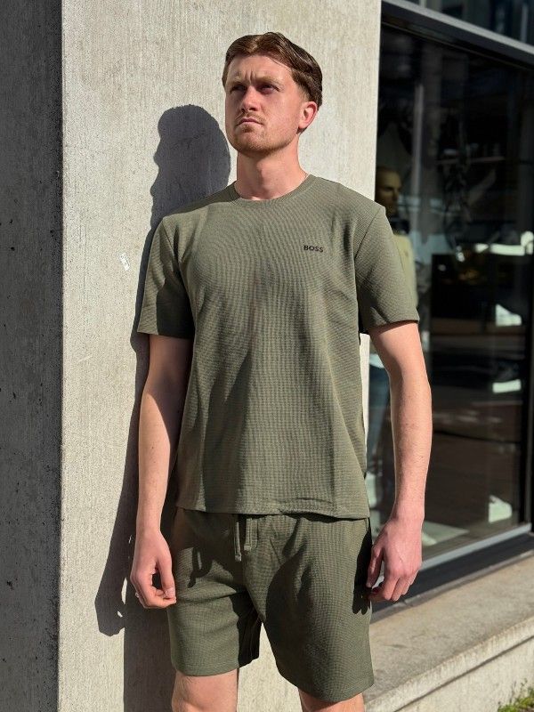 Boss - Waffle Shorts - Groen