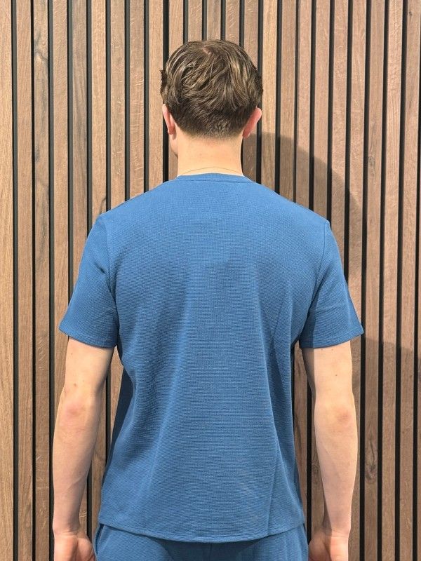 Boss - Waffle T-Shirt - Blauw