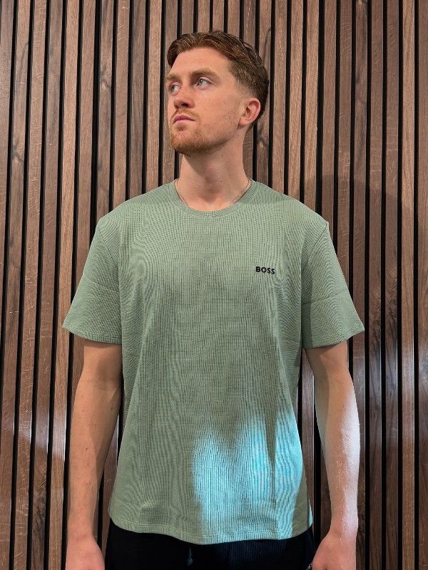 Boss - Waffle T-Shirt - Groen
