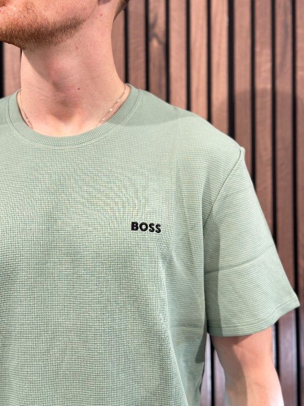 Boss - Waffle T-Shirt - Groen