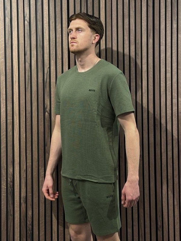 Boss - Waffle T-Shirt - Groen