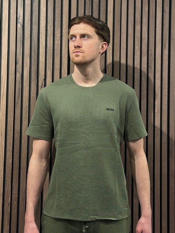 Boss - Waffle T-Shirt - Groen