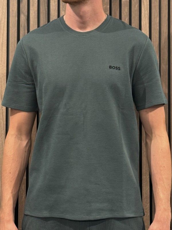 Boss - Waffle T-Shirt - Groen