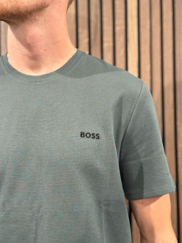 Boss - Waffle T-Shirt - Groen
