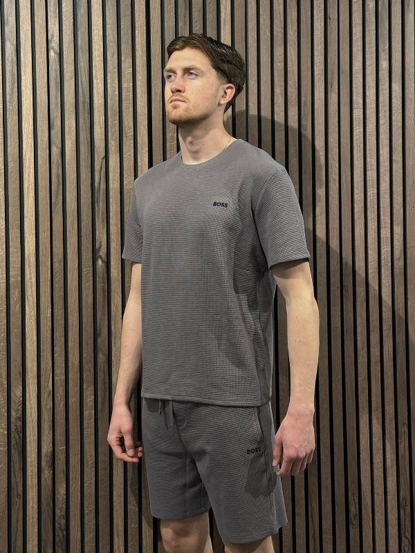 Boss - Waffle T-Shirt - Paars