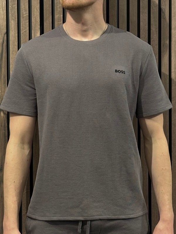 Boss - Waffle T-Shirt - Paars