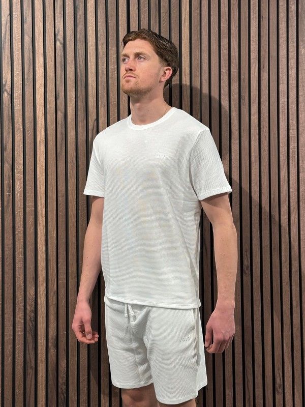 Boss - Waffle T-Shirt - Wit