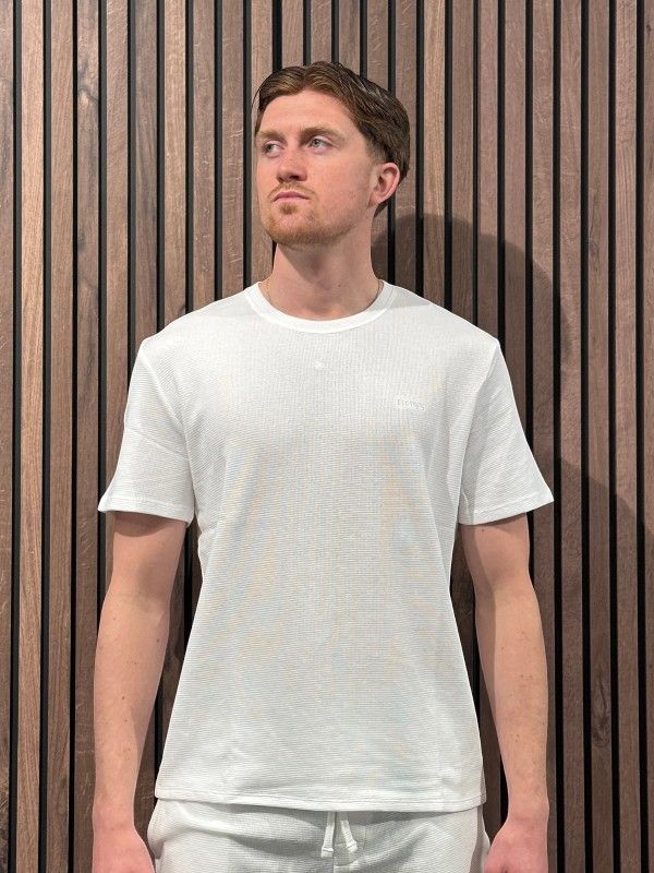 Boss - Waffle T-Shirt - Wit