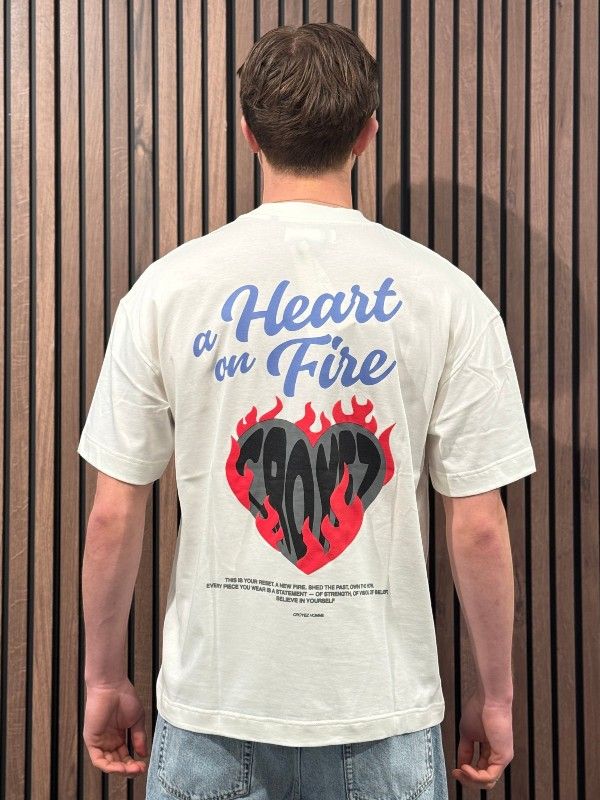 Croyez - Croyez Heart On Fire T-shirt - Wit