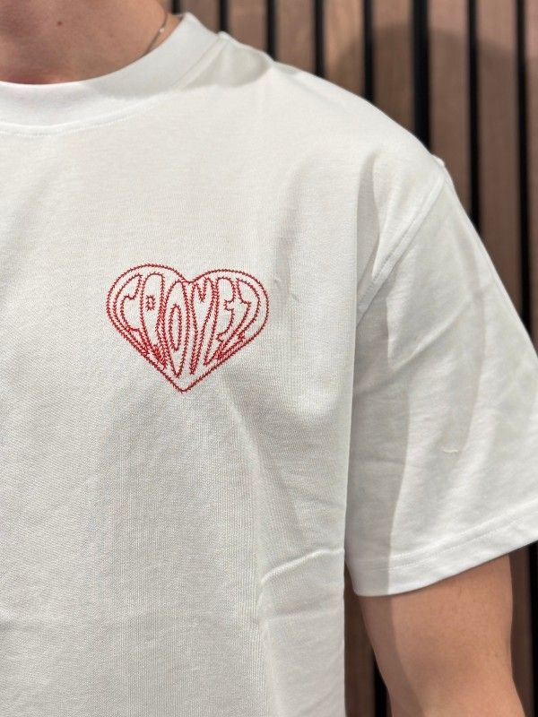 Croyez - Croyez Stitched Heart T-shirt - Wit