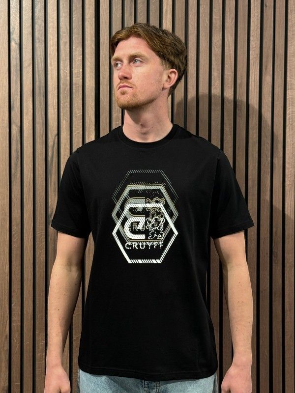 Cruyff Classics - C-Lion Chest Graphic Tee - Zwart