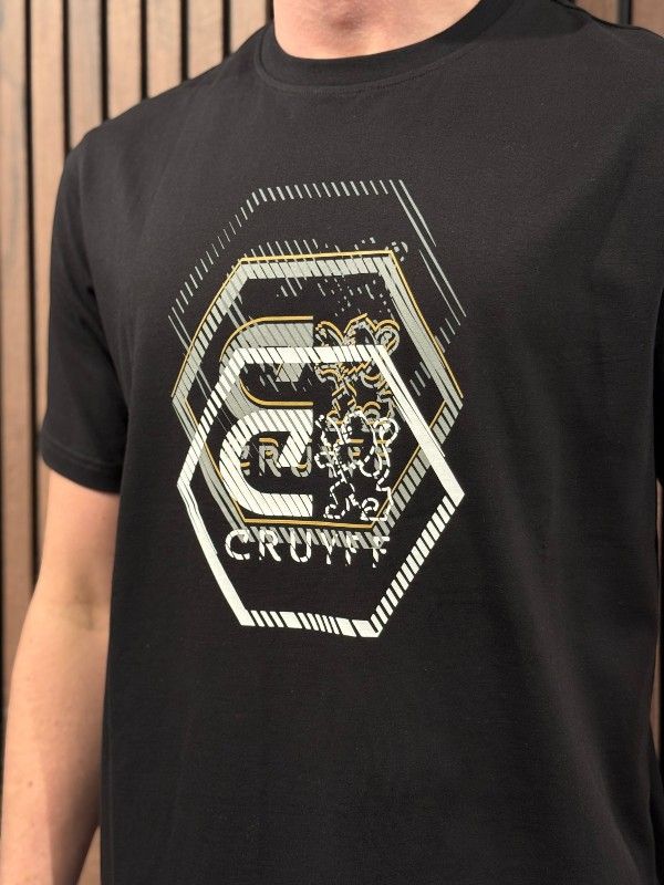 Cruyff Classics - C-Lion Chest Graphic Tee - Zwart