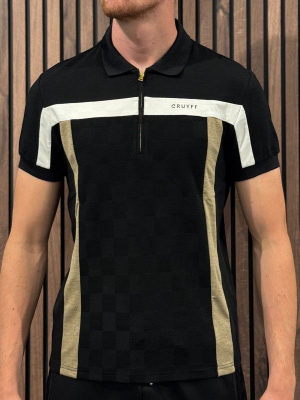 Cruyff Classics - Check Polo - Zwart