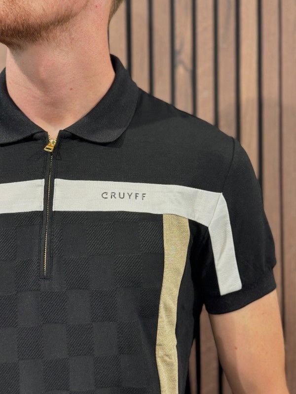 Cruyff Classics - Check Polo - Zwart