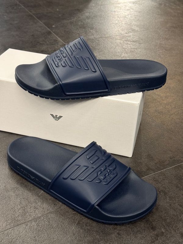 Emporio Armani Slippers Shoes Beachwear Blauw XVPS08 XN747