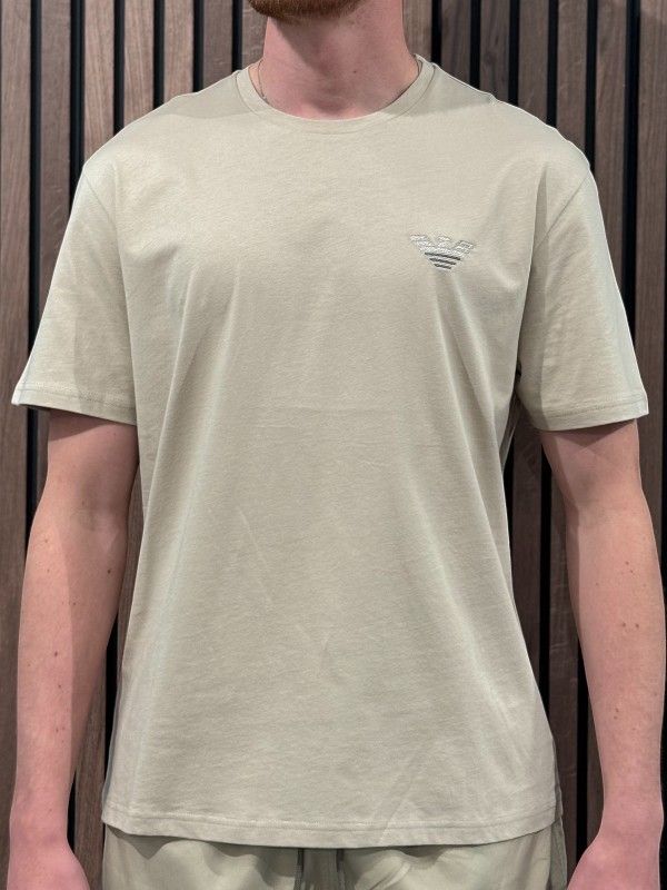 Emporio Armani - Man Jersey T-shirt Beachwear - Beige