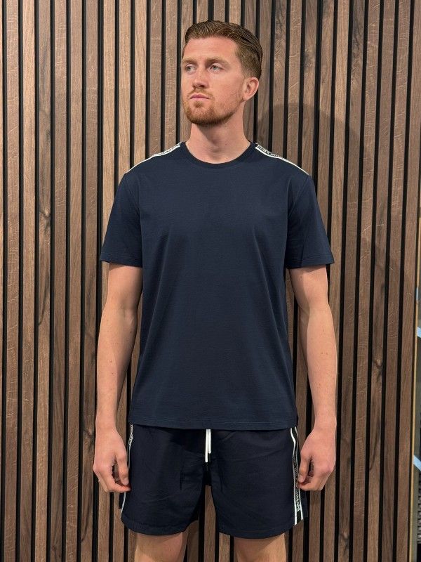 Emporio Armani - Man Jersey T-shirt Beachwear - Blauw