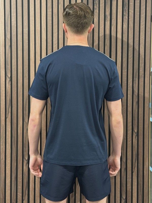 Emporio Armani - Man Jersey T-shirt Beachwear - Blauw