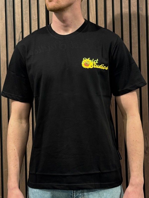 Explicit - Flowers Tee - Zwart