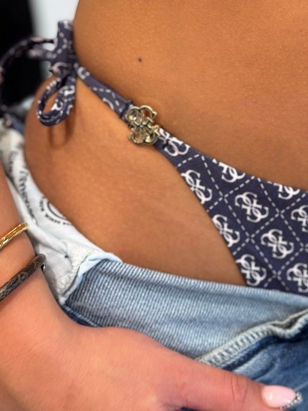 Guess - 4G String Brief Bikini Broekje - Blauw