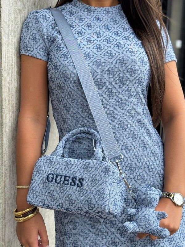 Guess Active - 4G Allover Jacquard Mini Dress - Blauw
