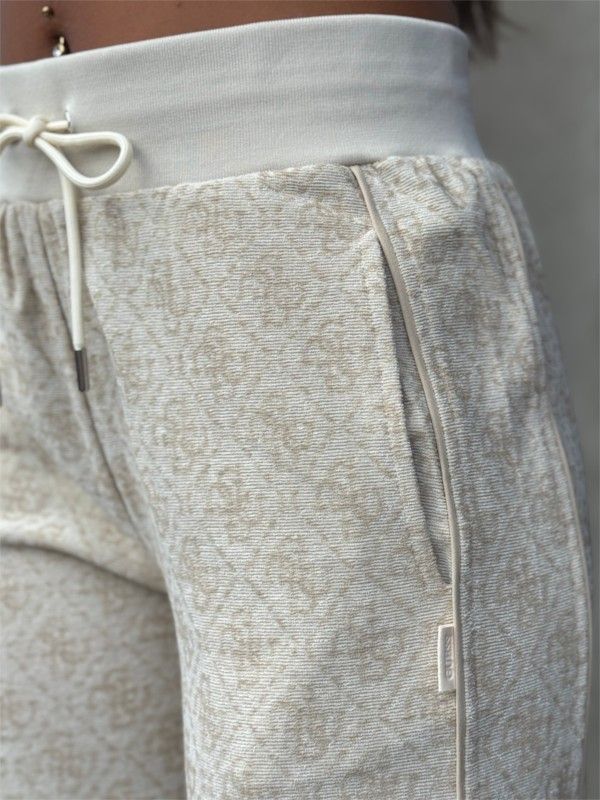Guess Active - 4G Allover Jacquard Wide Leg P - Beige
