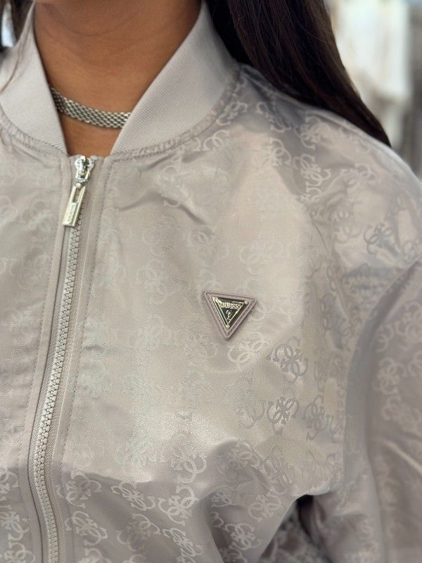 Guess Active - 4G Aop Full Zip Jacket - Beige