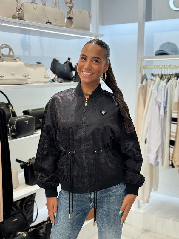 Guess Active - 4G Aop Full Zip Jacket - Zwart
