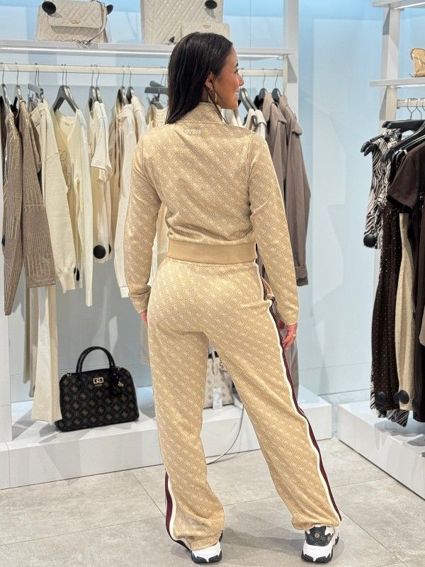 Guess Active - 4G Jacquard Full Zip Sweatshirt - Bruin