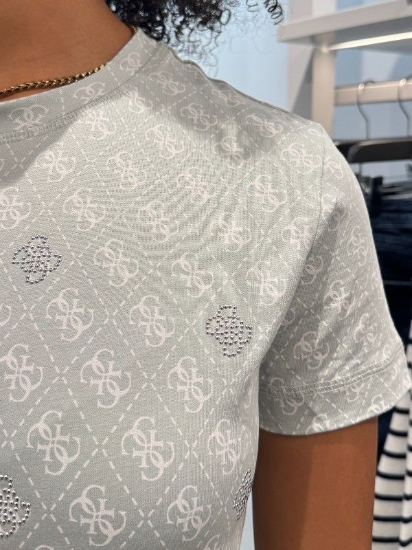 Guess Active - 4G Rhombus Studs Ss T-shirt - Groen