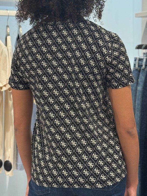Guess Active - 4G Rhombus Studs Ss T-shirt - Zwart
