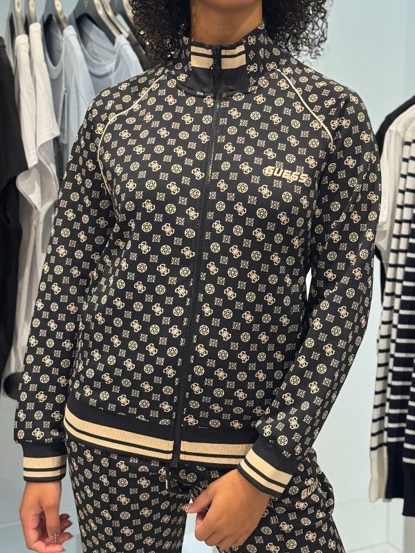 Guess Active - Aggie Full Zip Sweatshirt - Zwart