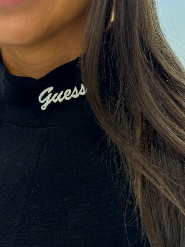 Guess Active - Alba High Neck Ls Dress - Zwart