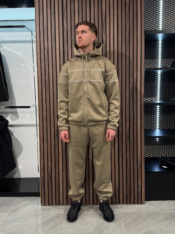 Guess Active - Anoki 4G Zip Hoodie Sweatshirt - Beige