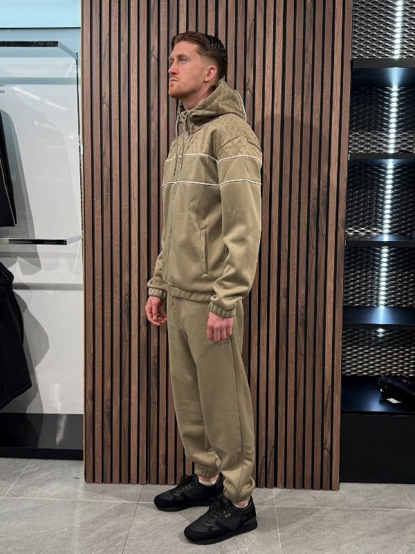 Guess Active - Anoki 4G Zip Hoodie Sweatshirt - Beige