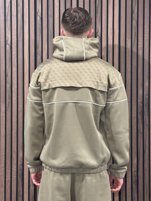 Guess Active - Anoki 4G Zip Hoodie Sweatshirt - Beige