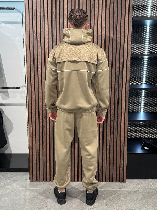 Guess Active - Anoki 4G Zip Hoodie Sweatshirt - Beige